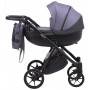Коляска 2 в 1 Bair Next кожа 100% 14 сирень