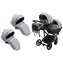 Коляска 2 в 1 для двойни Bair Next DUO Soft 10 серый