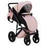 Коляска 2 в 1 Bair Leo кожа 100% GN-73 светло-розовый (пудра)