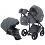 Коляска 2 в 1 Adamex Luciano jeans Q2-CZ сірий (чорна рама)