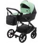 Коляска 2 в 1 Bair Kiwi кожа 100% BK-8/15 мятный - черный