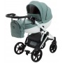 Коляска 2 в 1 Bair Next White кожа 100% 68 нефрит