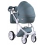 Коляска 2 в 1 Adamex Luciano шкіра 100% Q114 нефрит