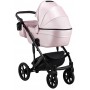 Коляска 2 в 1 Bair Polo (Black) кожа 100% 39 розовый (перламутр)