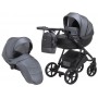 Коляска 2 в 1 Bair Next кожа 100% 19 графит (перламутр)
