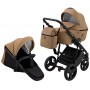 Коляска 2 в 1 Bair Leo кожа 100% GN-39 темный капучино