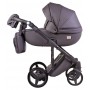 Коляска 2 в 1 Adamex Luciano шкіра 100% Q102 графіт