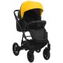 Коляска 2 в 1 Bair Kiwi шкіра 100% BK-63/69 Жовтий-Чорний