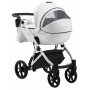 Коляска 2 в 1 Bair Next White кожа 100% 65 белый