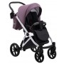 Коляска 2 в 1 Bair Next White кожа 100% 62 светло-сиреневый