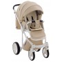 Коляска 2 в 1 Adamex Luciano шкіра 100% 11S-B світло-капучіно шкіра