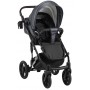 Коляска 2 в 1 Bair Polo (Silver) кожа 100% 33S графитовый (перламутр)