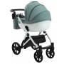 Коляска 2 в 1 Bair Next White кожа 100% 68 нефрит