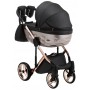 Коляска 2 в 1 Adamex Chantal Star Polar (Pink Gold) кожа 100% Star 101