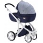 Коляска 2 в 1 Adamex Luciano jeans Q203 синий (зигзаг)