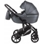 Коляска 2 в 1 Bair Polo (Silver) кожа 100% 33S графитовый (перламутр)