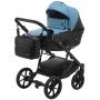 Коляска 2 в 1 Bair Kiwi шкіра 100% BK-7/15 блакитний-Чорний