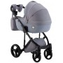 Коляска 2 в 1 Adamex Lucianо CR227 сірий льон - сіра шкіра (видавлений точка)