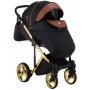 Коляска 2 в 1 Adamex Luciano Polar (Gold) Y800 коричневий (шкіра) - чорний