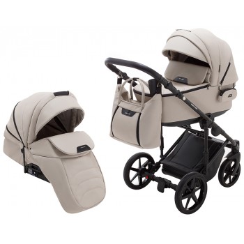 Коляска 2 в 1 Adamex Porto Light ECO кожа 100% SA-7 латте