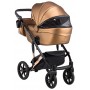 Коляска 2 в 1 Bair Polo (Cooper) кожа 100% 28C бронза (перламутр)