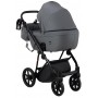 Коляска 2 в 1 Bair Infinity шкіра 100% BI-2233-AMO graphite (графіт)