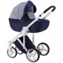 Коляска 2 в 1 Adamex Luciano jeans Q203 синий (зигзаг)