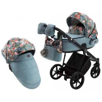 Коляска 2 в 1 Adamex Porto Flowers-4