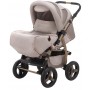 Коляска трансформер Adamex Young  капучино (кожа) - бронза (кожа) - бежевый