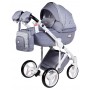 Коляска 2 в 1 Adamex Luciano jeans Q202 светло-синий (зигзаг)