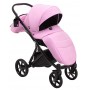 Коляска 2 в 1 Bair Tokyo кожа 100% 73 розовый - черный