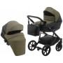 Коляска 2 в 1 Bair Kiwi шкіра 100% BK - 11/15 Хакі-чорний