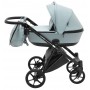 Коляска 2 в 1 Bair Tokyo кожа 100% 70 светло-серый