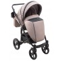 Коляска 2 в 1 Bair City Soft 455 капучино - черная кожа
