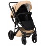Коляска 2 в 1 Bair Leo кожа 100% GN-44 бежевый