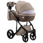 Коляска 2 в 1 Adamex Lucianо CR246 капучино - коричневая кожа (выдавленная точка)