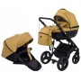 Коляска 2 в 1 Bair Crystal 100% кожа BC-40 золото перламутр - черный
