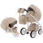 Коляска 2 в 1 Adamex Luciano шкіра 100% 11S-B світло-капучіно шкіра