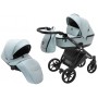 Коляска 2 в 1 Bair Tokyo кожа 100% 70 светло-серый