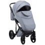 Коляска 2 в 1 Adamex Luciano шкіра 100% Q121CZ сірий перламутр