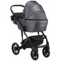 Коляска 2 в 1 Bair Polo (Black) шкіра 100% 33 графіт (перламутр)