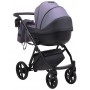 Коляска 2 в 1 Bair Next кожа 100% 14 сирень