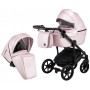 Коляска 2 в 1 Bair Polo (Black) кожа 100% 39 розовый (перламутр)