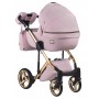 Коляска 2 в 1 Adamex Luciano Polar (Gold) Y813 розовый пудра (кожа) - розовый