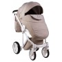 Коляска 2 в 1 Adamex Luciano jeans Q205 капучино (зигзаг)