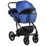 Коляска 2 в 1 Bair Polo (Black) шкіра 100% 38 темно-синій (перламутр)