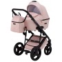 Коляска 2 в 1 Bair Leo кожа 100% GN-73 светло-розовый (пудра)