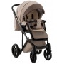 Коляска 2 в 1 Adamex Lucianо CR246 капучино - коричневая кожа (выдавленная точка)