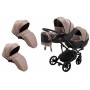 Коляска 2 в 1 для двойни Bair Next DUO Soft 03 темный капучино