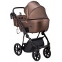 Коляска 2 в 1 Bair Infinity шкіра 100% BI-02-AMO bronze pearl (бронза перламутр)